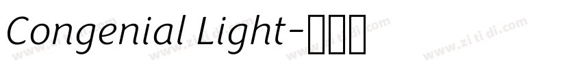 Congenial Light字体转换